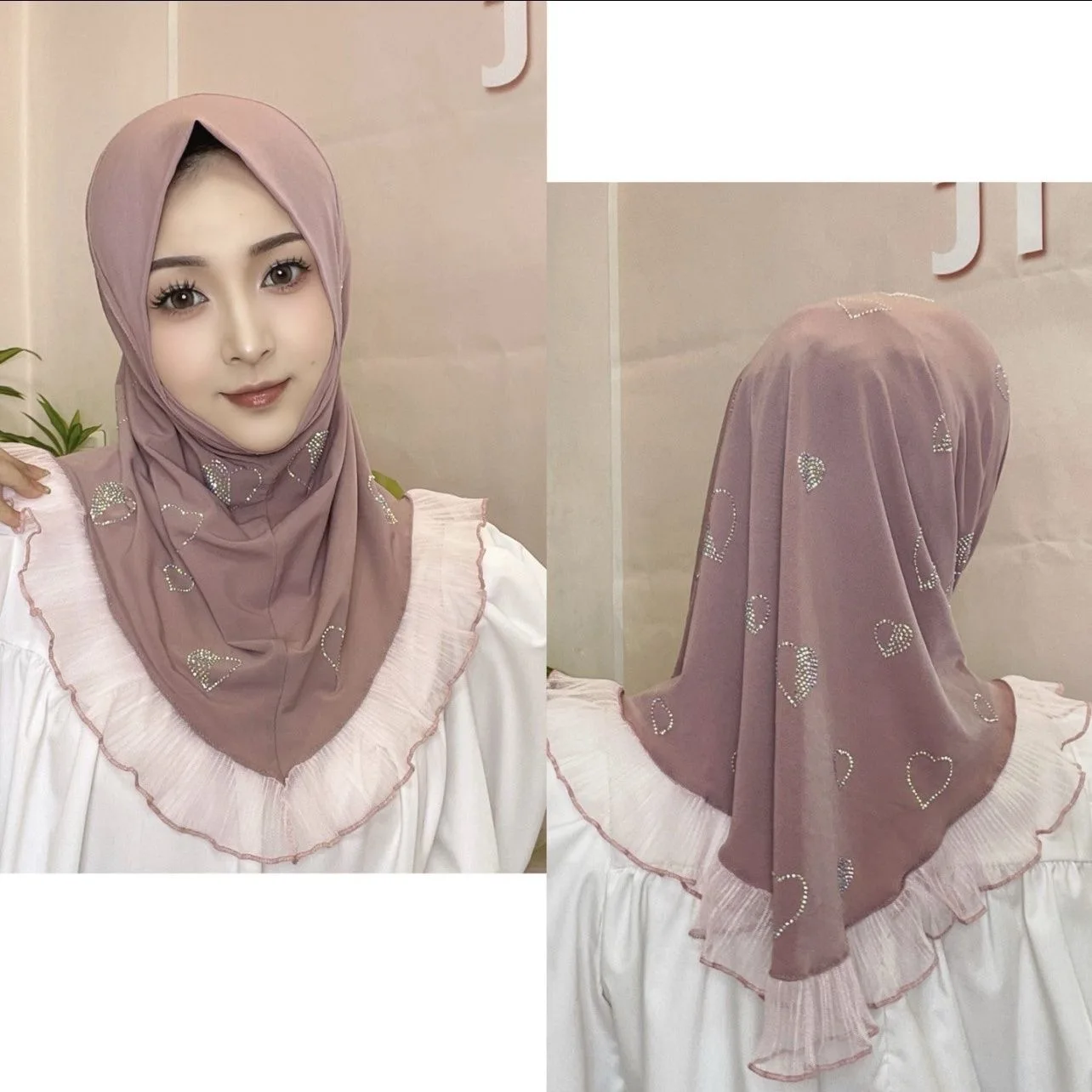 Fashion Design 2024 Hijab Accessories Islam Moslem Girls Head Covers