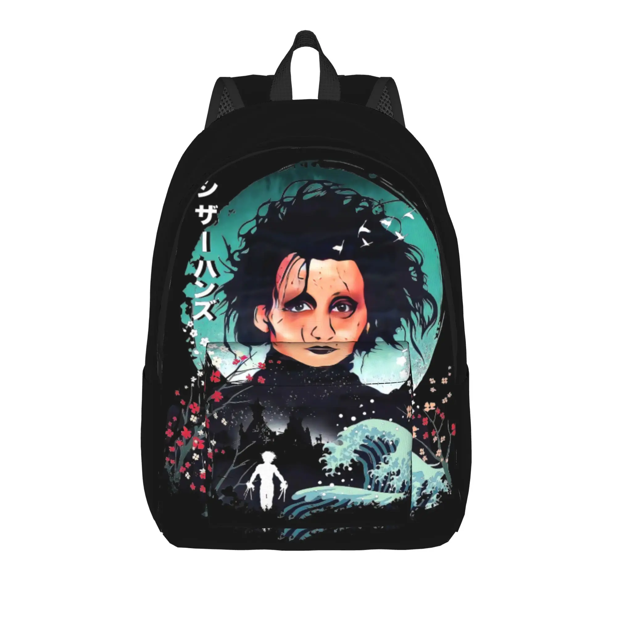 Edward Scissorhands Backpack  Men Polyester Outdoor Backpacks Large Funny High School Bags Rucksack