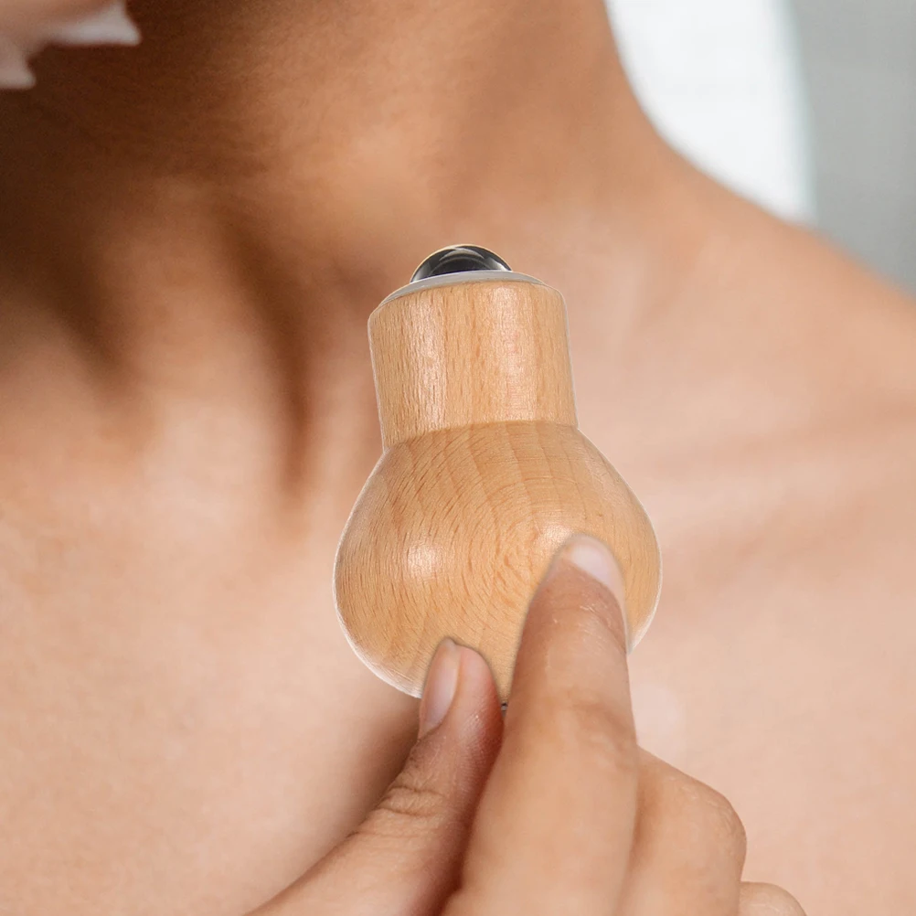 2Pcs Facial Massage Roller Beech Face Beauty Massager Mini H held Tool For Skin Care Eye Cream Anti Puffiness Women Gifts Skin