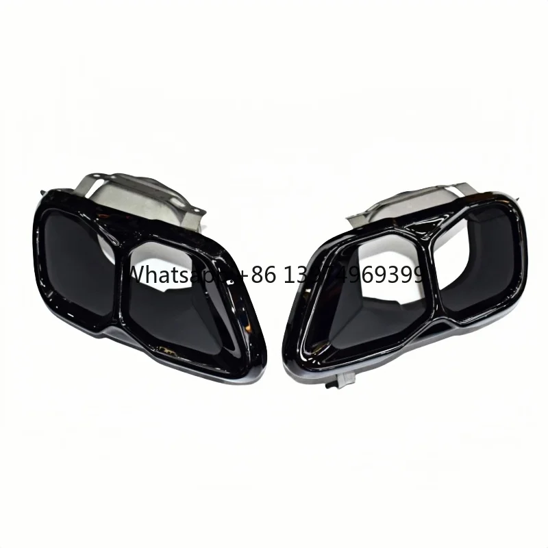 Насадки на выхлопную систему DEX для BMW X5 G05, X6 G06, X7 G07, M60i 2019-2023 годов выпуска, из нержавеющей стали, черные, квадратные, с насадками глушителя.
