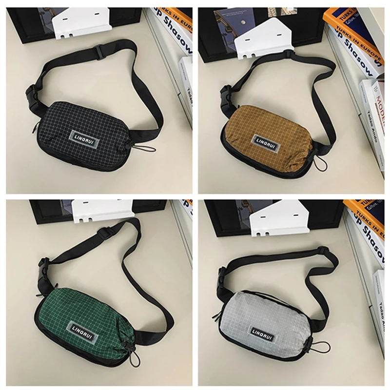 Men's Sporty Casual Crossbody Bag - Lightweight Nylon with Secure Zipper, Adjustable Strap, Youth Everyday Essentials Carrier
