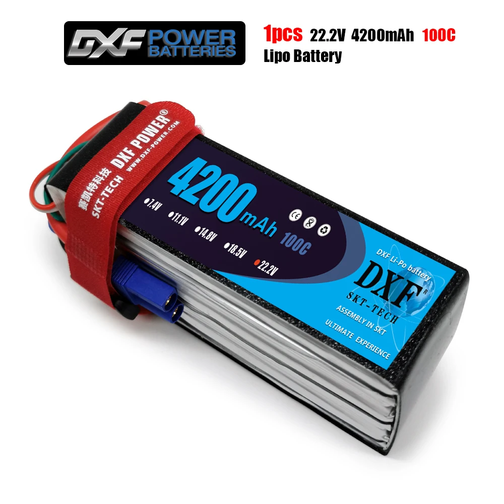 

Аккумуляторы DXF Lipo 7,4 V 11,1 V 15,2 V 14,8 V 22,2 V 2S 3S 4S 6S 4200mAh 5200Mah 6300Mah 6500mAh 6200mAh 6750mAh 8000mAh 7000mAh Mah