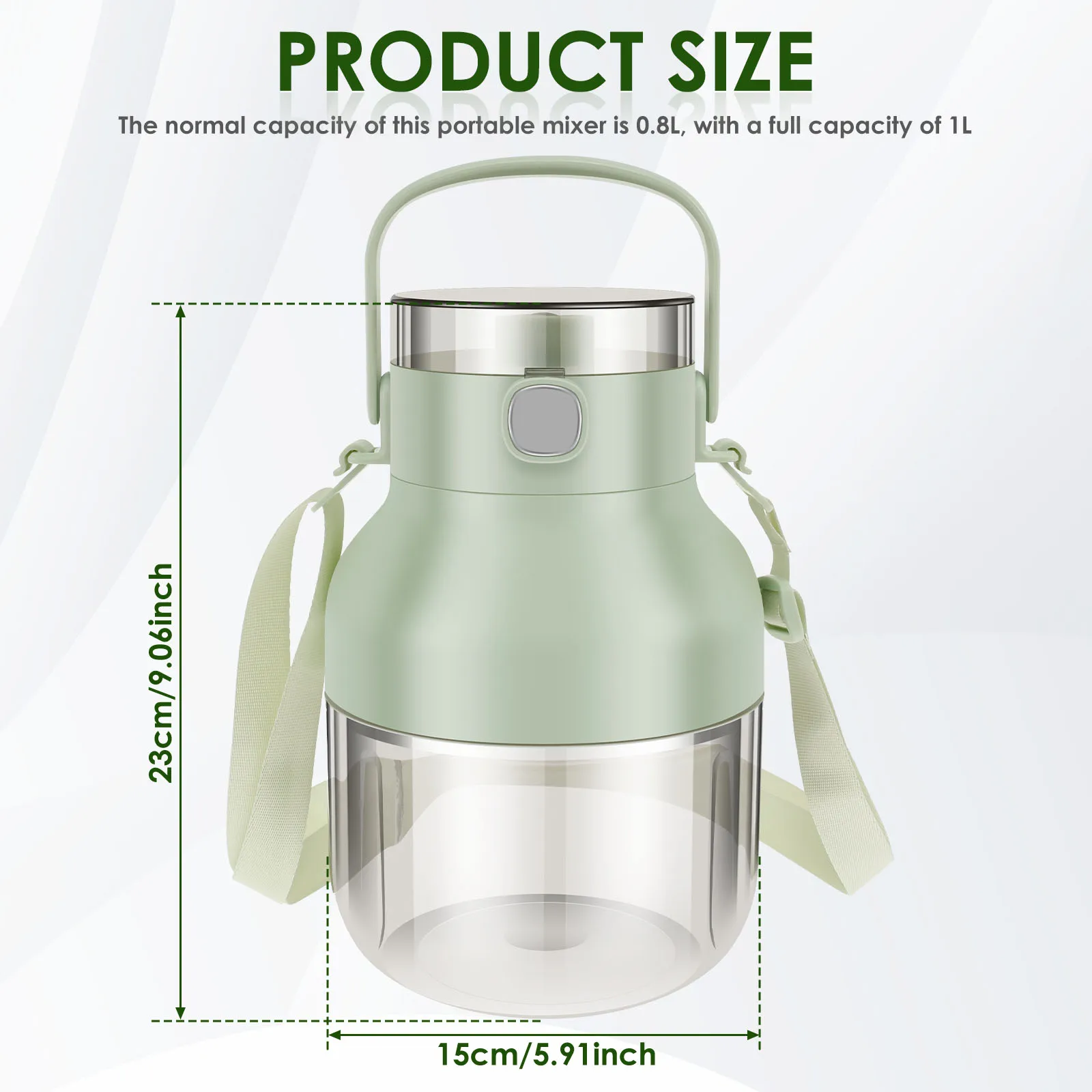 1 L Juicer Fruit Machine Mini Mixer Juice Blender Mini Portable Quick Blender Cup Personal Size USB Type-C Rechargeable Juicer