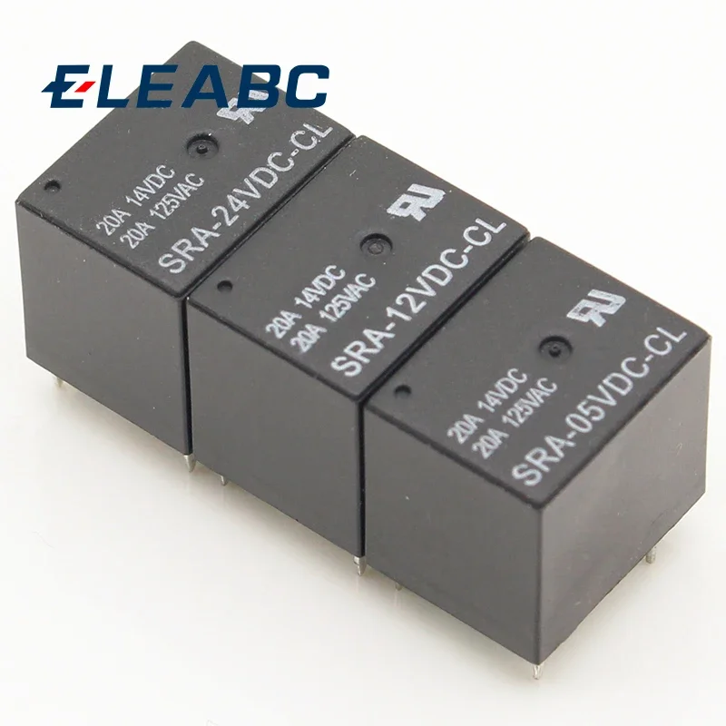 5PCS/lot Power relays SRA-05VDC-CL SRA-12VDC-CL SRA-24VDC-CL 5V 12V 24V 20A 5PIN