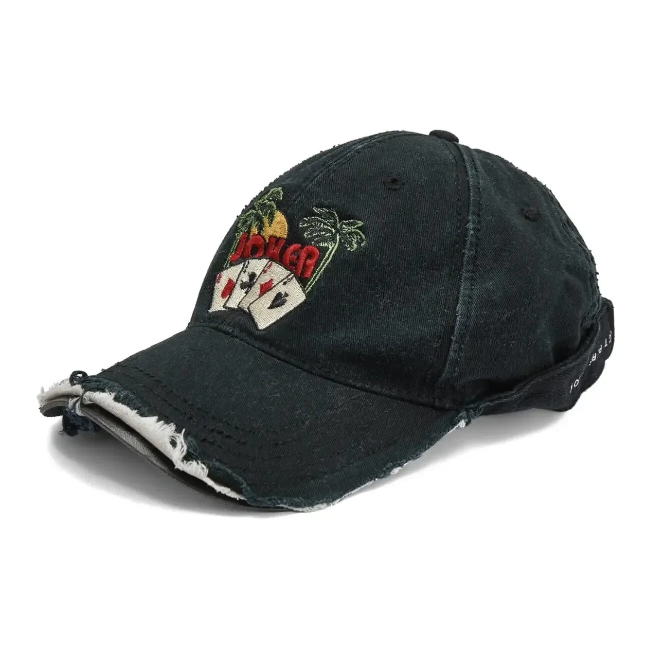 mare-25fw-brim-wear-playing-card-embroidered-cap