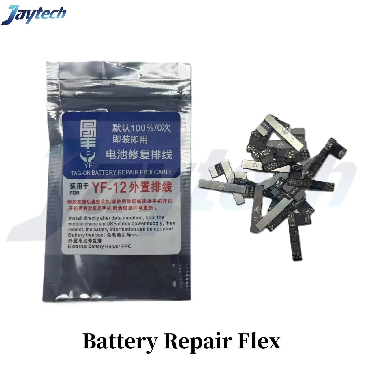 30pcs-yf-tag-on-battery-repair-flex-cable-for-iphone-11-12-13-14-15-pro-max-plus-mini-external-fpc-remove-warning-cable