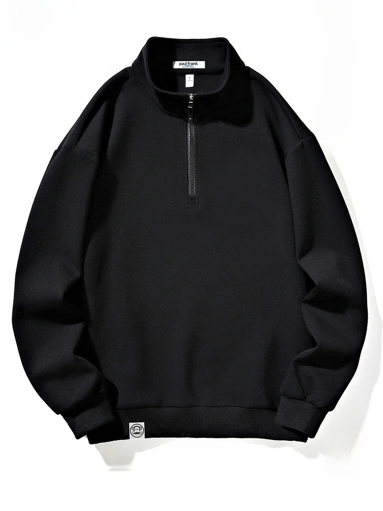 

Мужская толстовка Paul Frank на флисовой подкладке, свободный крой, повседневная верхняя одежда, весна-осень, на молнии, теплая, молодежная, модная, из полиэстера