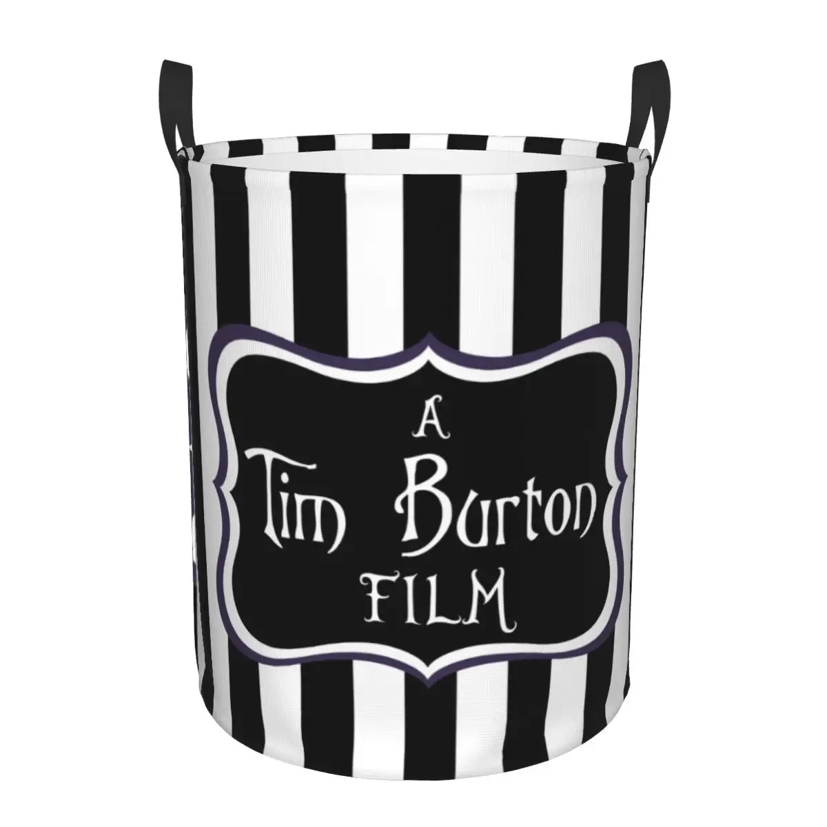 Custom A Tim Burton Film Laundry Basket Foldable Large Clothes Storage Bin Horror Fantasy Movie Baby Hamper