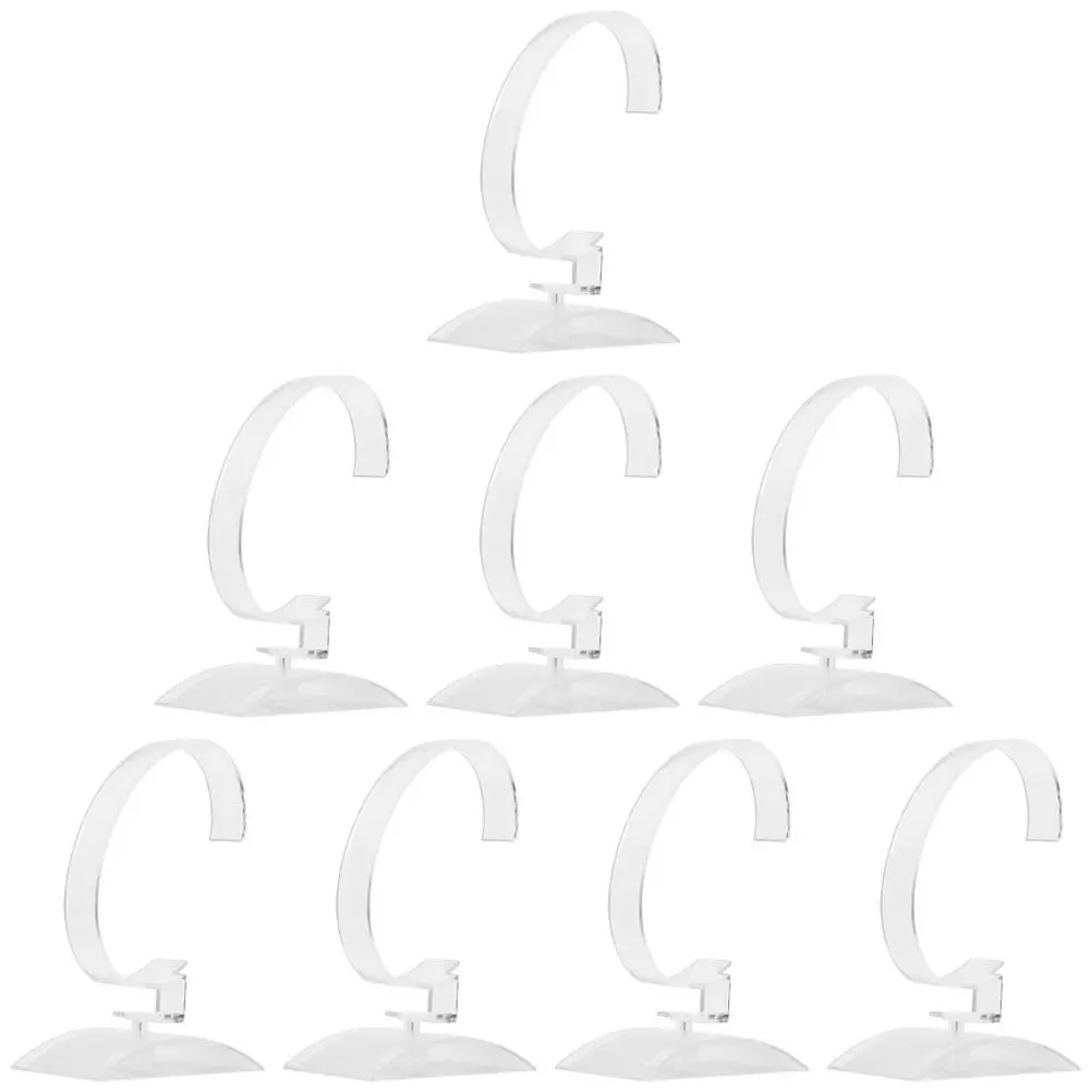 

8Pcs Transparent Acrylic Bracelet Stand Jewelry Display Holder Modern Minimalist Design Watch Organizer Stand for Home Travel