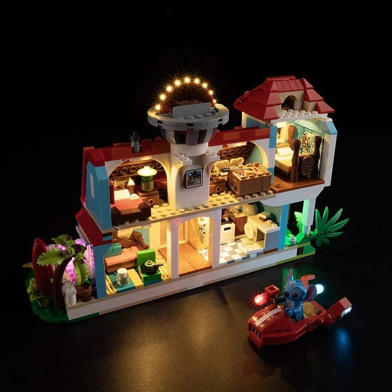 LED-verlichtingsset geschikt voor LEGO Lilo en Stitch Beach House 43268 bouwstenen (niet het stenenmodel)
