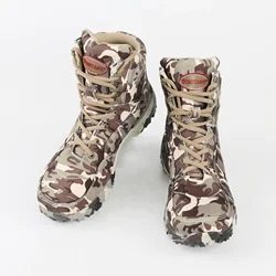 Stivali tattici da uomo Scarpe da trekking all'aperto Autunno Camo Campeggio Trekking Boot Arrampicata Scarpe da trekking antiscivolo resistenti all'usura