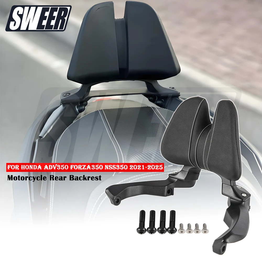 

Motorcycle Rear Frame Passenger Seat Backrest Cushion Compatible with Honda Forza350 NSS350 ADV350 2021-2025 Back Rest Pad Parts