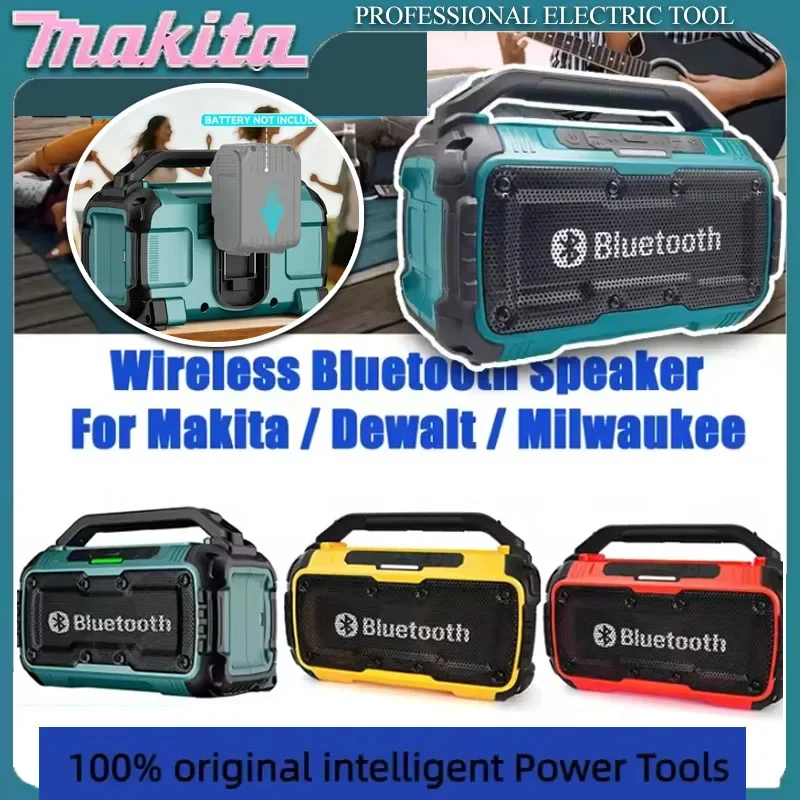 

Makita Cordless Bluetooth Portable Surround Speakers Dual Loudspeaker 3D Outdoor Channel Subwoofer For DeWalt /Milwaukee