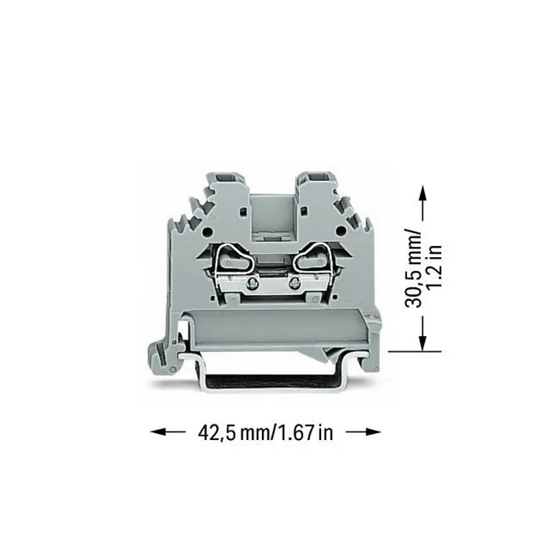 10 قطعة مناسبة ل 35x15 و 35x7.5 القضبان 280-101 سلكين السكك الحديدية شنت محطة كتلة الجانب الأسلاك الربيع موصل 2.5mm2 #4