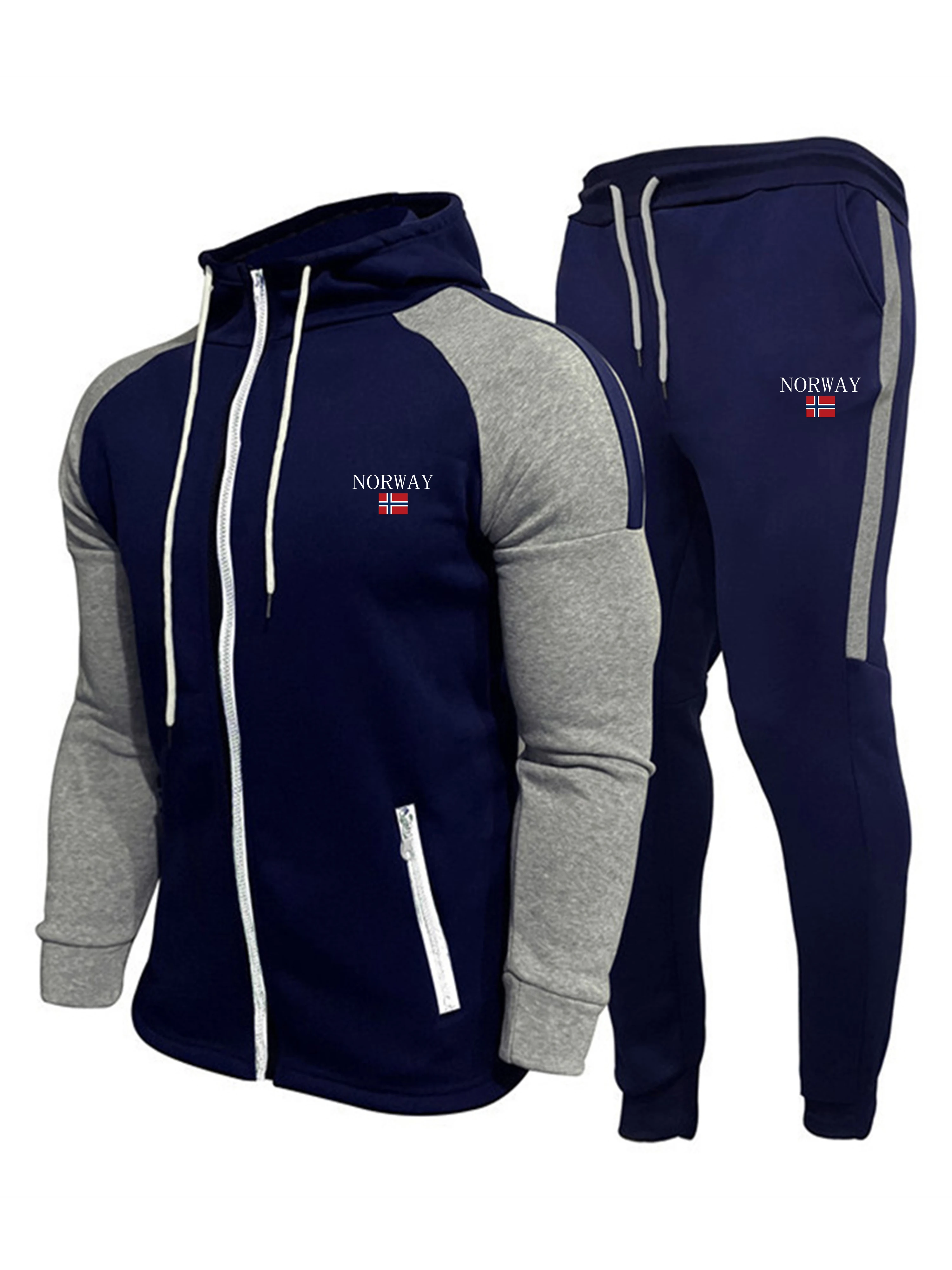 

The best-selling men's color block sportswear in 2025, cross print and high-quality casual sportswear sets