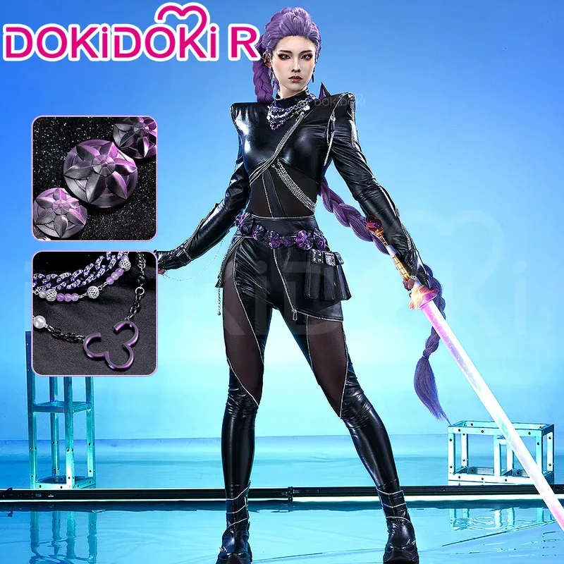 Disfraz de Cosplay LQMira Zoey Rumi Kpop Demon Hunters【S-4XL】DokiDoki-R Halloween Zoey traje de batalla Huntrix de talla grande