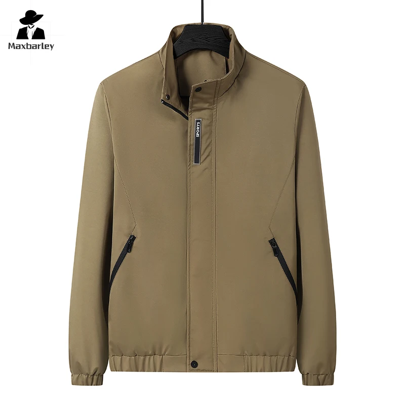 Veste de sport d'affaires coupe-vent pour hommes avec col de baseball, manteau fin, tout match, automne, nouveau, 03/décontracté, 2024