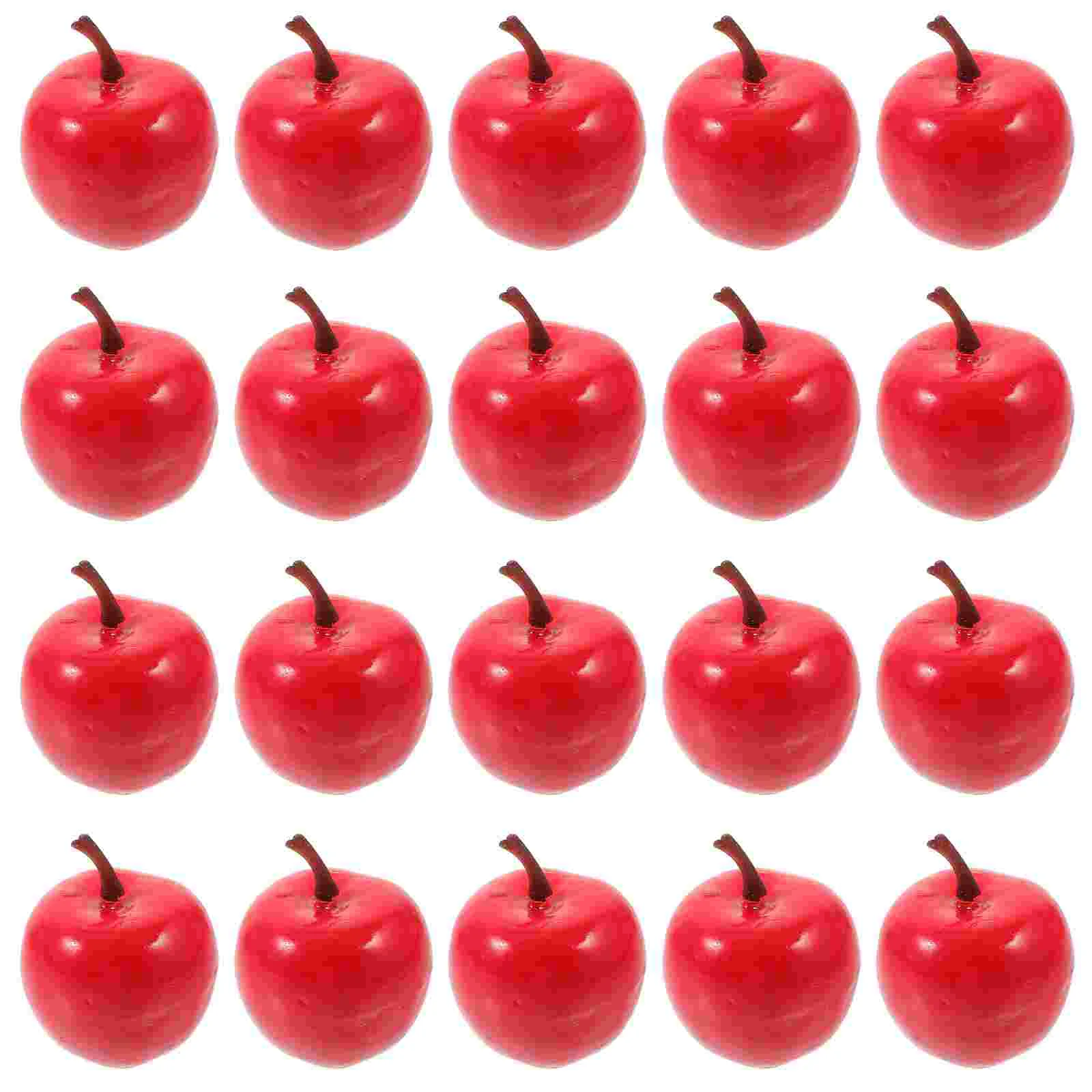 20 Pcs Accessories Simulated Small Fruit Model Set Decor Foam Artificial Apples