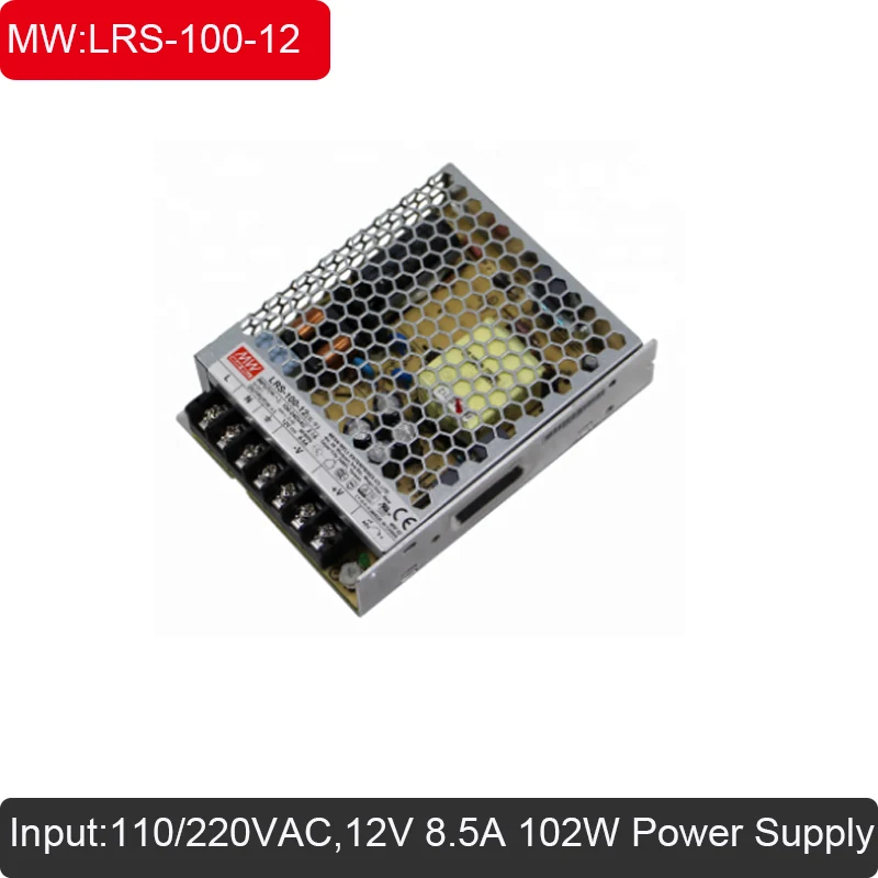 Meanwell LRS-100-12 12V 8.5A 100W DC SMPS Power Supply for LED Digital Module