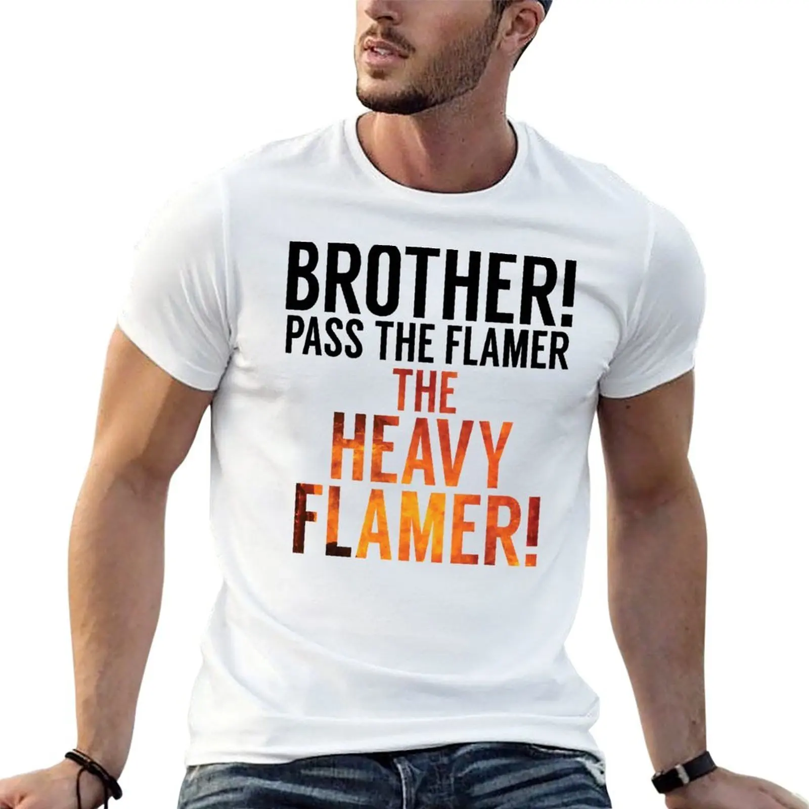 

Crispy barbecued flamer T-Shirt t shirt man cotton cotton tshirt 100% T-Shirt