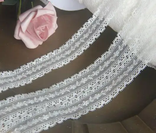 Width:2.5/5.5cm(0.98/2.16”inch)Exquisite Unilateral and Bilateral Mesh Embroidery Lace Fashion Laces Garment Sewing(SSA-4775)