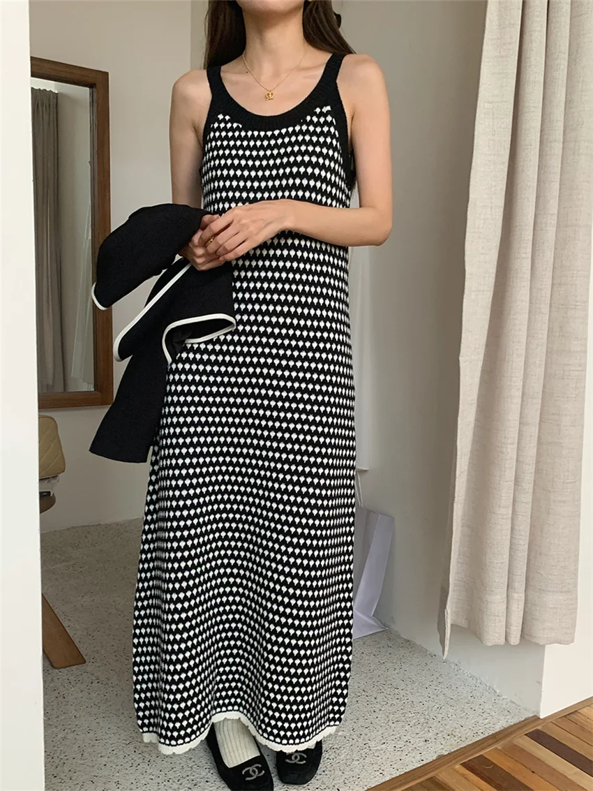 

Alien Kitty All Match Knitted Maxi Dress Women Chic Soft Bottoming New Autumn Gentle Office Lady Daily Sweaters Vestidos