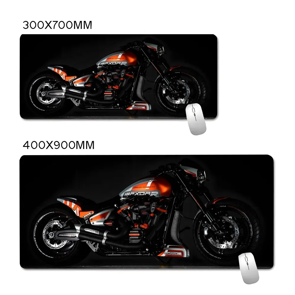 H-Harley Davidson Motorcycle Mousepad Large Gaming Mouse Pad LockEdge Thickened Computer Keyboard Table Desk Mat