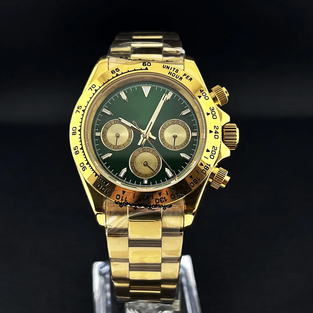 VK63 watch men's chronograph quartz movement stainless steel men's watch custom logo sapphire glass VK63 movement watch
