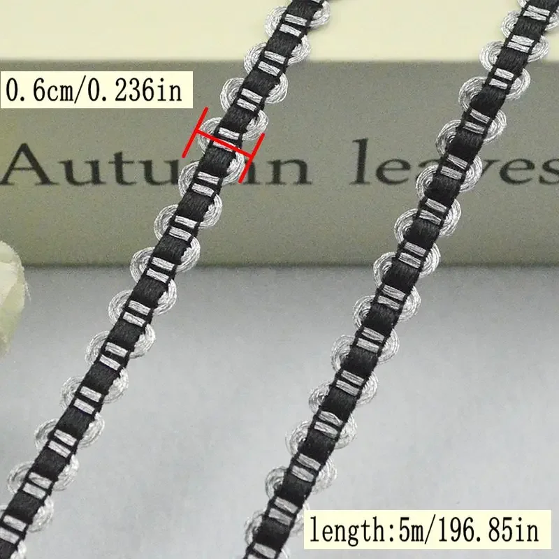5Meters/16.4Ft Per Pack of New Lace Trim for Clothing, DIY Curtain Lace, Clothing Accessories, Small Curved Ribbon Lace view 6