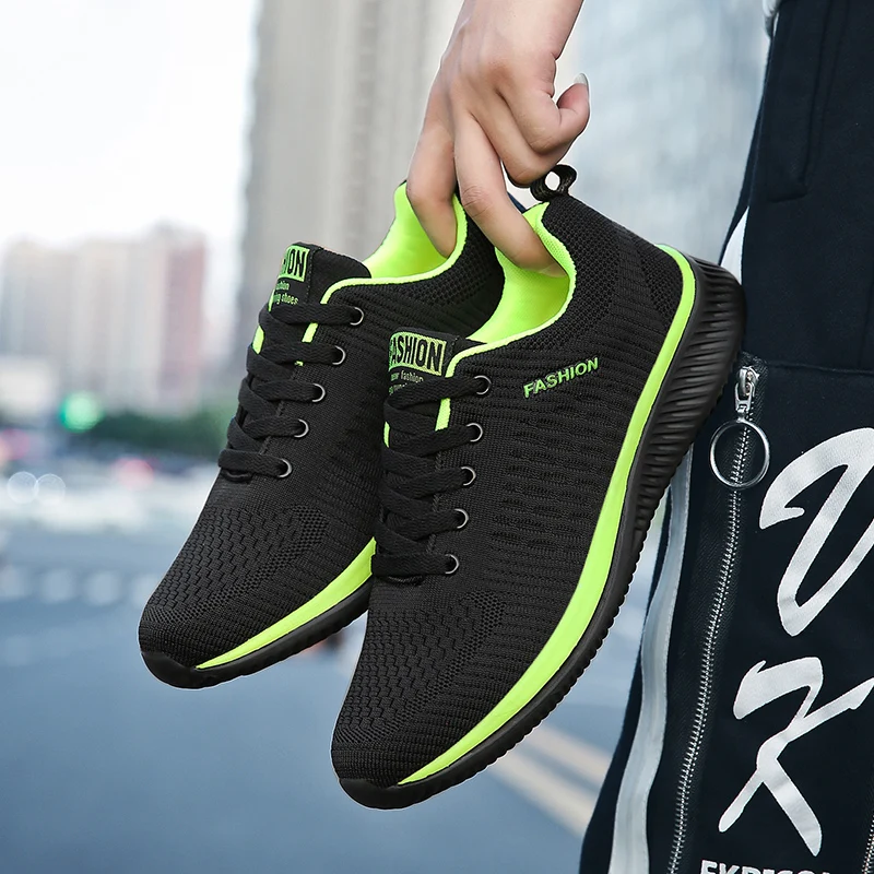 Athletic Shoes for Men Shoes Sneakers Black Casual Comfortable Knit Sneakers Breathable Athletic Running Walking Gym Shoes Men