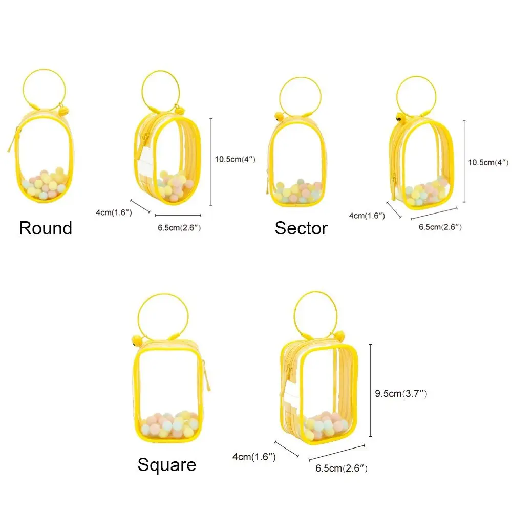 Multicolor Clear Outdoor Bag Toy Doll Accessories Transparent Keychain Bag PVC Bag Decoration Organizer Box Wallet