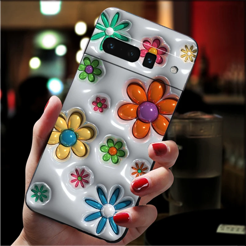 เคสโทรศัพท์ลายดอกไม้ สำหรับ Google Pixel 10 9 Pro XL 9A 8 7 6 Pro Pixel 8A 7A 6A Pixel 8 7 6 5