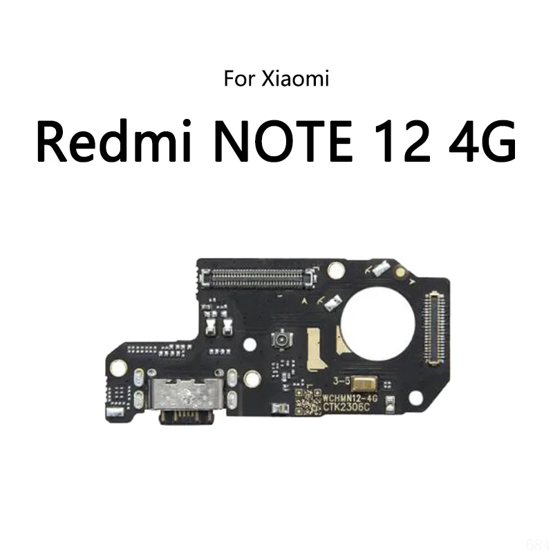 USB Charge Dock Port Socket Jack Connector Flex Cable For Xiaomi Redmi NOTE 12 Pro Plus Turbo 12S 4G 5G Charging Board Module