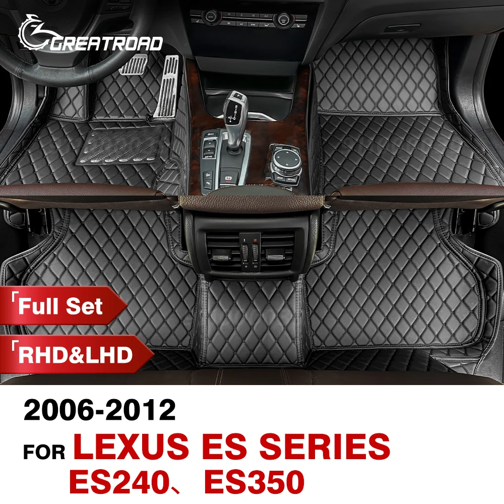 Tapetes de carro para a série LEXUS ES, almofadas personalizadas, tampa do tapete, acessórios interiores, ES240, ES350, 2006-2009, 2010, 2011, 2012