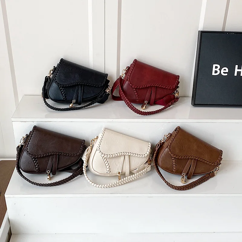 

2025 Korean Style Minimalist Crossbody Bag for Women, Genuine Leather Multi-way Shoulder Purse, Vintage Chic Large Capacity Tote