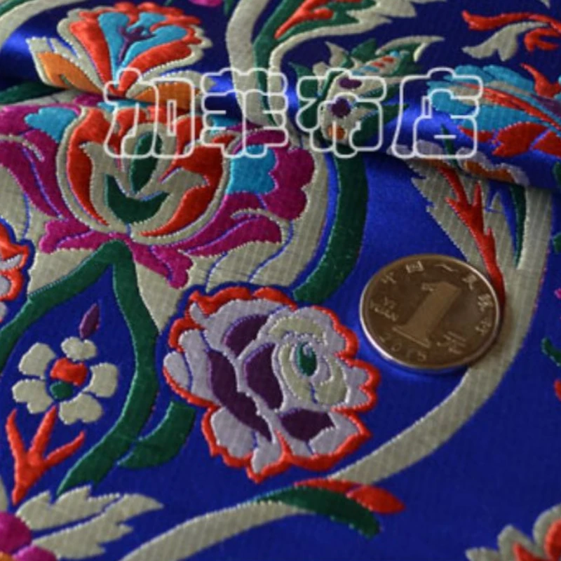 Weaving Brocade Jacquard Fabric Simulated Silk Embroidery for Clothing Designer Diy Sewing Material Cloth By The Meter