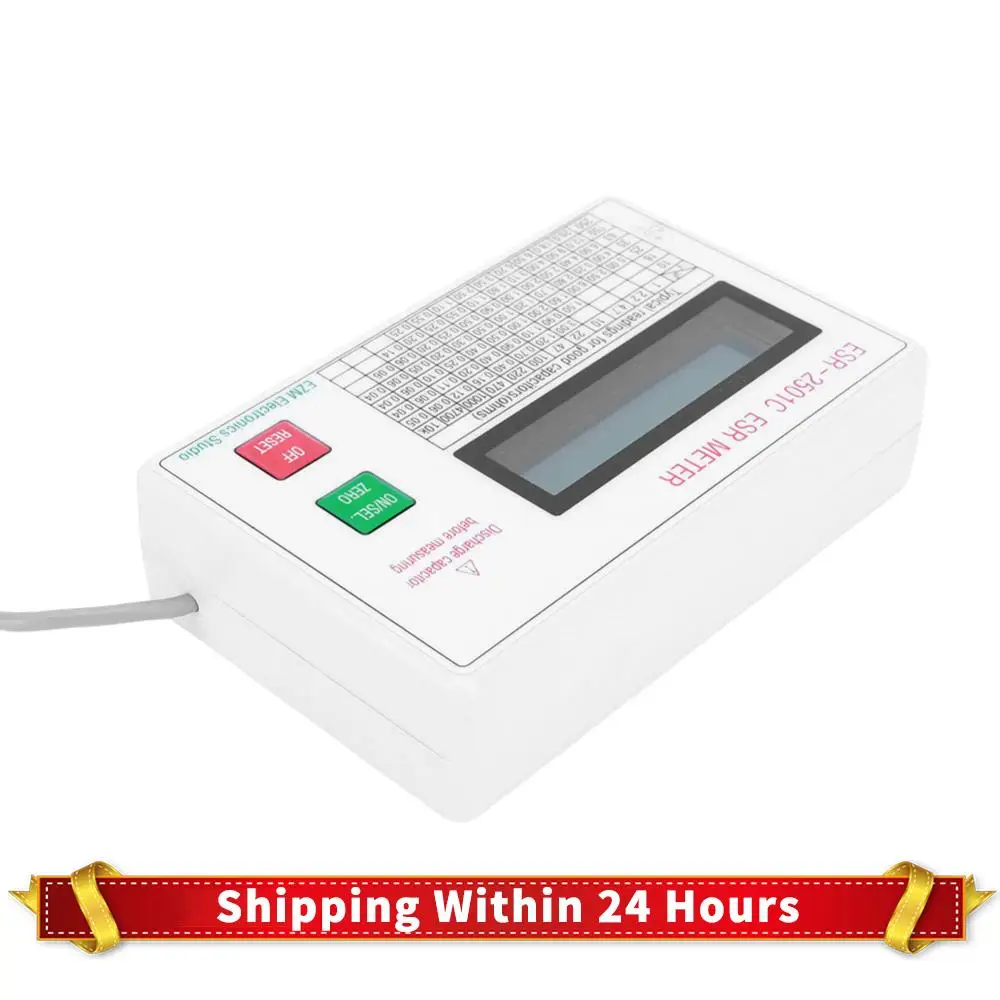 

Тестер ESR DCR, измеритель емкости цепи с тестовыми проводами, зажим для тестера цепи батареи, измеритель электрических испытаний