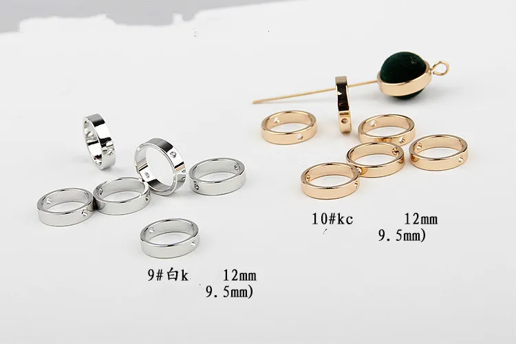 Diy Minimalist Geometric Earrings Earrings Accessories Pure Copper Plating Gold and Silver Double Hole Circular Earrings Jewelry