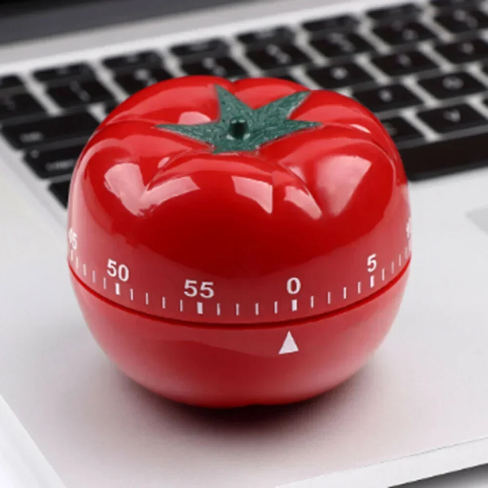 Timer Mecânico de Tomate para Cozinha, Alarme de Contagem Regressiva, Ferramenta de Cozinha Pomodoro