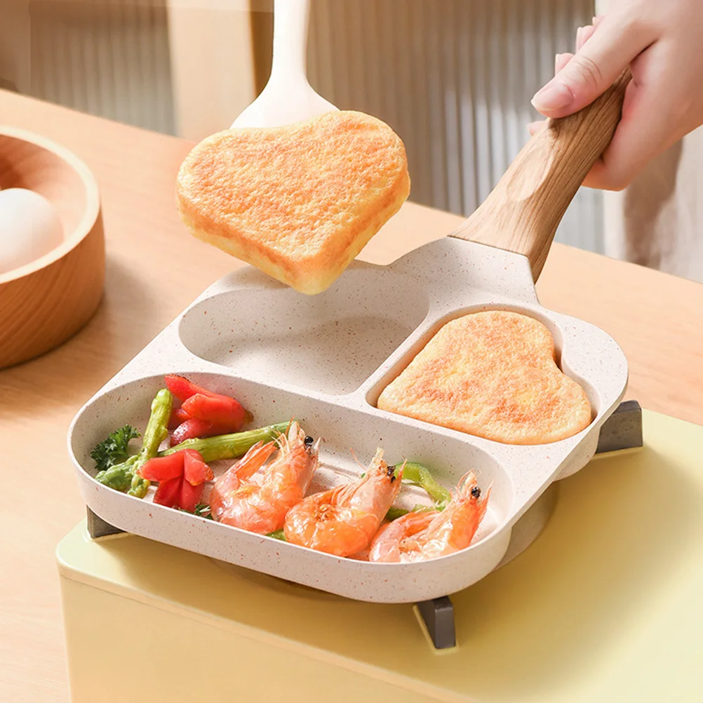 

Love Heart Bacon Pan Nonstick Breakfast Egg Burger Pan Adorable Shape Convenient Kitchen Frying Frying Supply