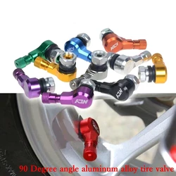 2pcs 90 Degree Angle Aluminum Alloy Valve Stem Motorcycle Wheel Tire Tubeless Valve Stems For Rim Wheel Parts CNC Motorcycle Rim