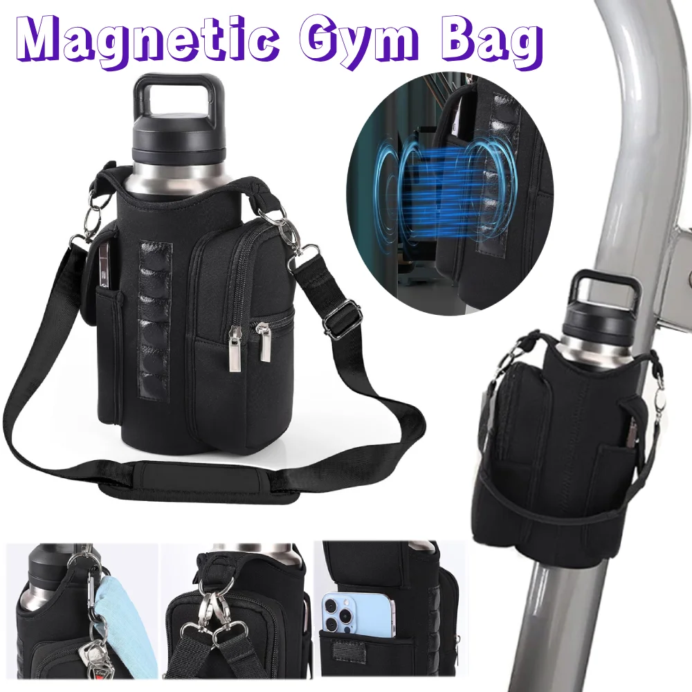 

Magnetic Water Bottle Bag Sling Bag Crossbody Water Bottle Pouch Phone Holder Water Bottle Carrier Bag for Men/Women