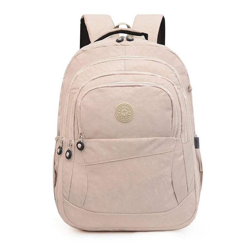 

2025 Washed Canvas Backpack Women Lightweight Large Capacity Multi-Pocket Water-Resistant Commuter Travel Daypack Laptop Bag