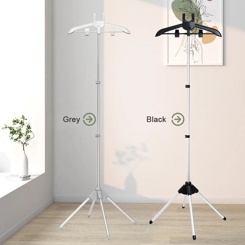 Adjustable Clothes Steamer Rack with Hand-held Ironing Board Standing Handheld Steam Ironing Bracket Foldable Home Hanger