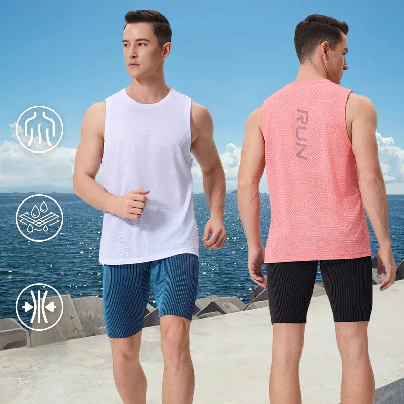 

2pcs Training Set Tank Top with Pockets And Shorts Breathable Sweat Absorbent Workout Ensemble for Sports And Fitness