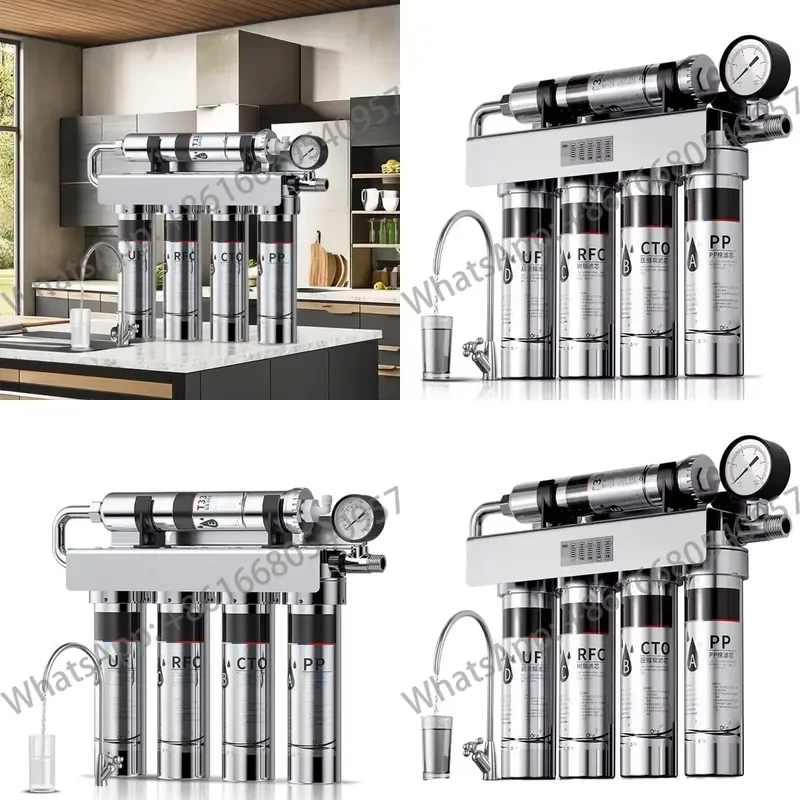 Kitchen Sink Stainless Steel System Water Purifier 5 Stages Reverse Osmosis Tankless Self-Cleaning Water Filters for Outdoor