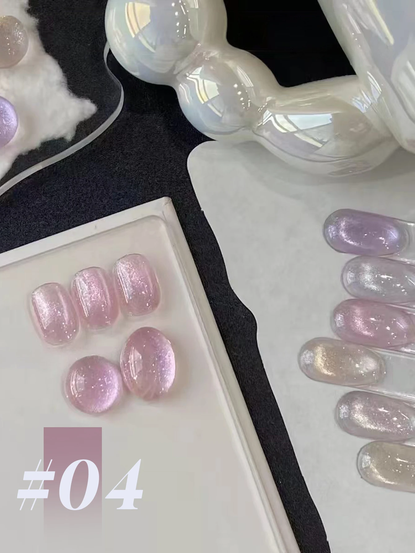 MeC 12ml Viral Glass Bead Aurora Cat Eye Gel Magnetic UV Soak Off Nude Glitter Gel TikTok Trend DIY Salon Manicure Nail Supplies