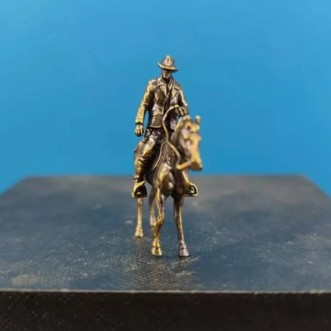 النحاس الأحمر الميت الفداء اليدوية زخرفة صياد ظهور الخيل #2