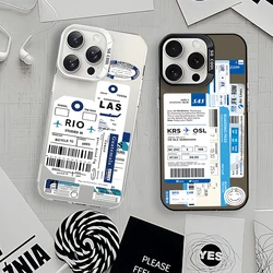 Air ticket tag fashion For Samsung Galaxy A 15 54 55 S23 S24 S25 4G 5G Ultra Plus Fe Laser Cover IMD Phone Case