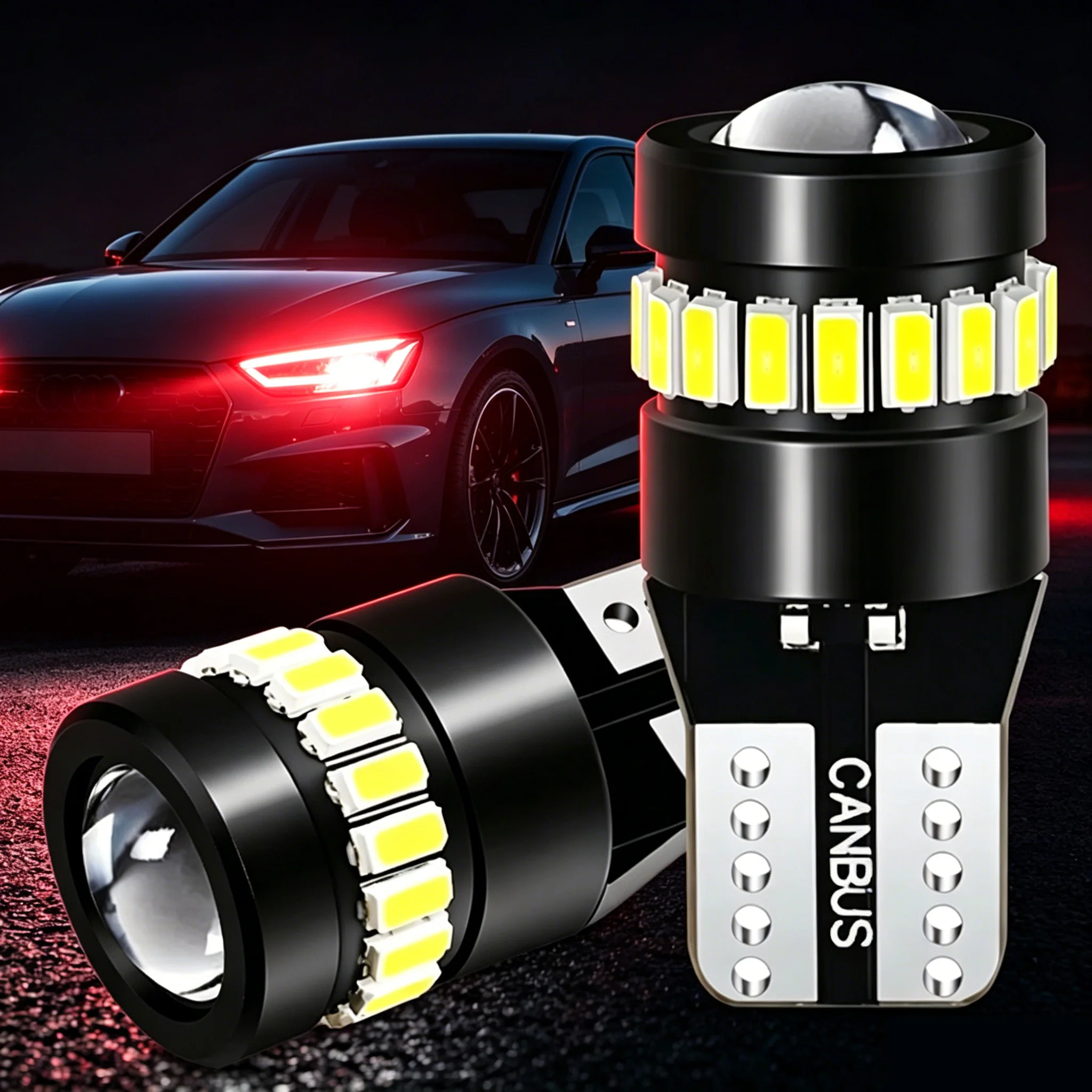 2x W5W T10 3014 18SMD LED-Glühbirnen Canbus Auto-Innenbeleuchtung Parkpositionsleuchte Kartenleuchte Innenraumleuchte Leselampe